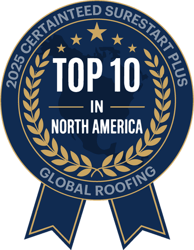 Top 10 roofing company in North America — 2025 CertainTeed SureStart PLUS warranty registrations